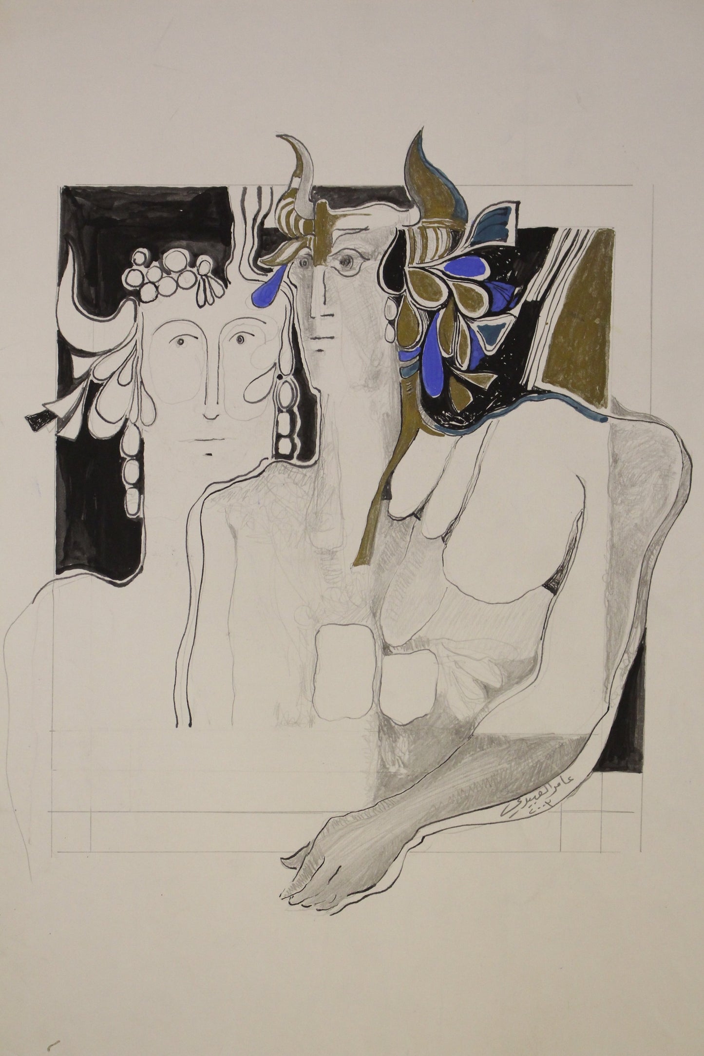 Amir Al-Obaydi Iraq - Untitled 10 2003 original artwork available at marsoum art collective