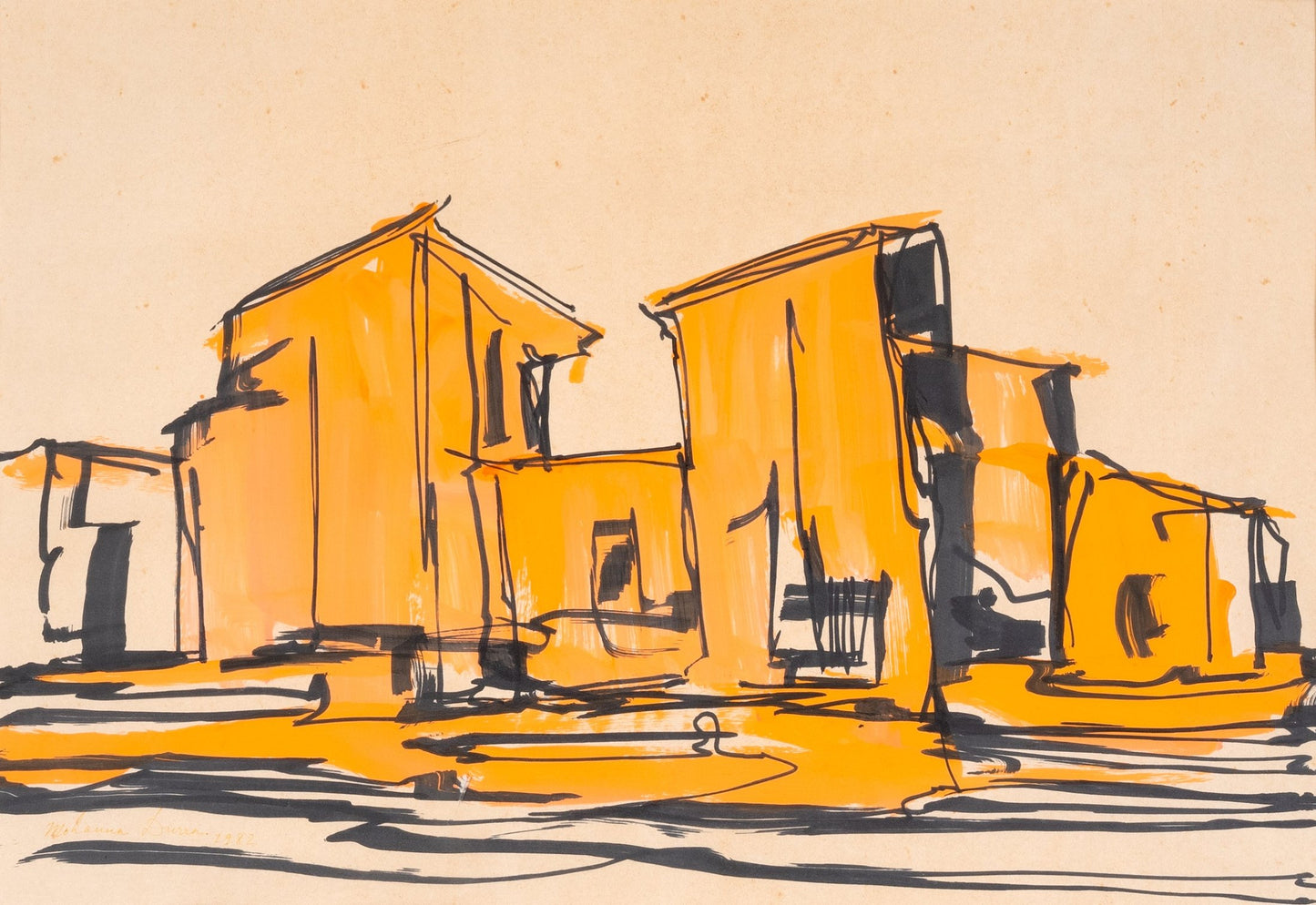 Muhanna Durra Jordan ∙ Untitled 5 1982 original artwork available at marsoum art collective