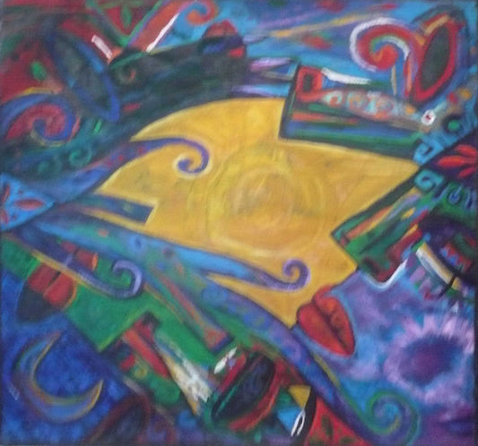 Eman Ali Khaled Iraq - Lovers Of The Sun original artwork available at marsoum art collective