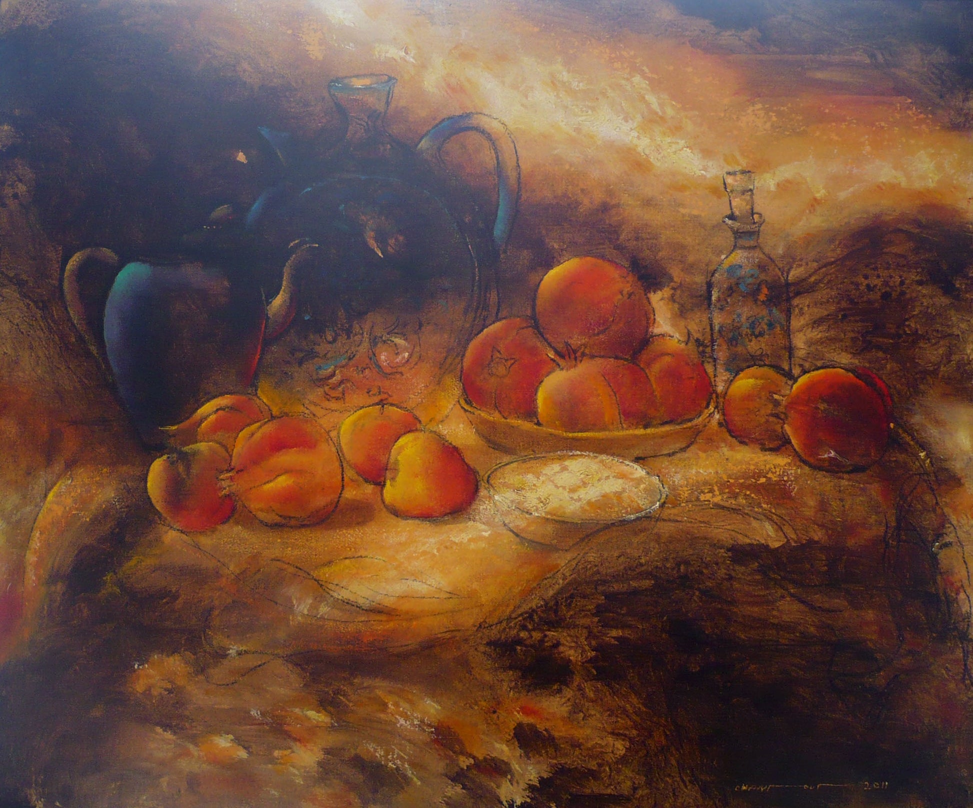 Hammoud Chantout Syria/France - 3 طبيعه صامته original artwork available at marsoum art collective